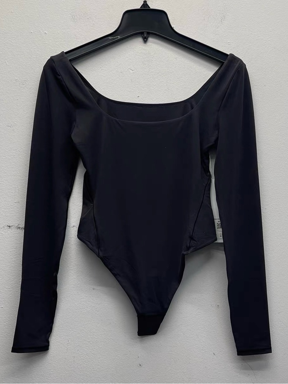 Wundermost Ultra-Soft Nulu Square-Neck Long-Sleeve Bodysuit